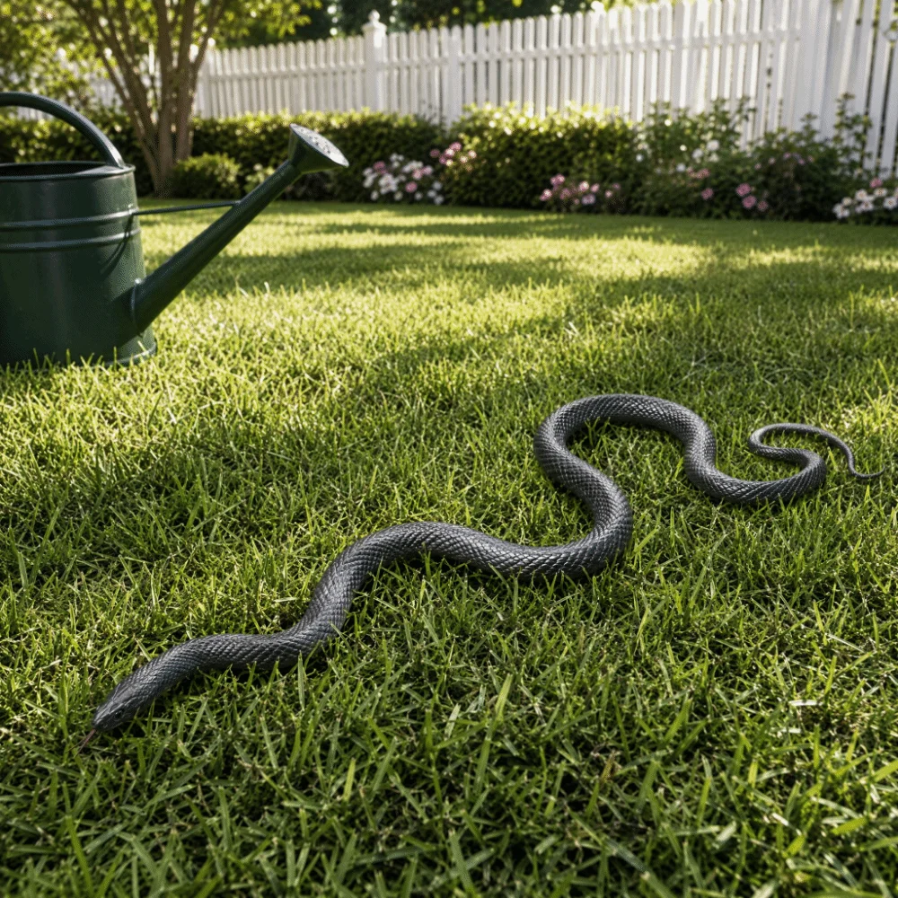 Realistic Simulation Snake S-Shaped Soft Prank Snake Lifelike Model with String Clip Fake Snake Garden Decoration