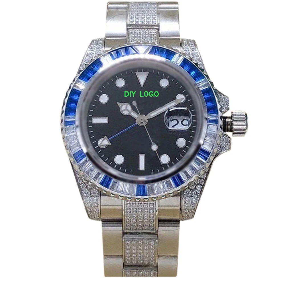 Customized Logo40mmLuxury Men's Watch, 904 Stainless Steel and Sapphire Mirror, Mechanical Movement, Men's Gifts