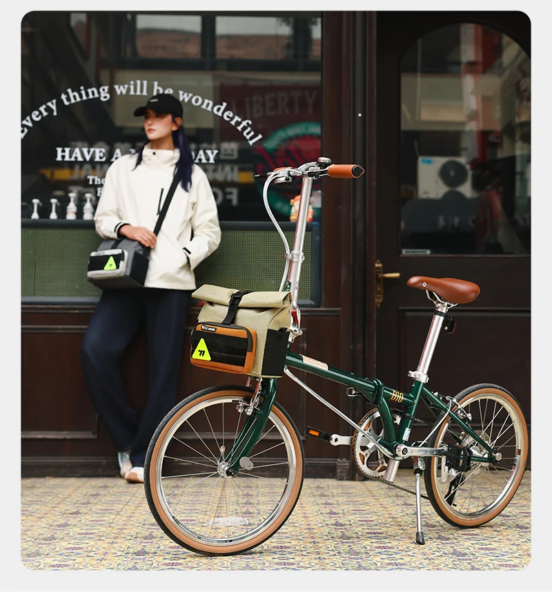 WEST BIKING Faltbare Fahrrad-Vordertasche 2-in-1 Multifunktionale Fahrradlenkertasche 3,3+0,6L Große Kapazität Werkzeugaufbewahrung Fahrradtasche – Detail 3