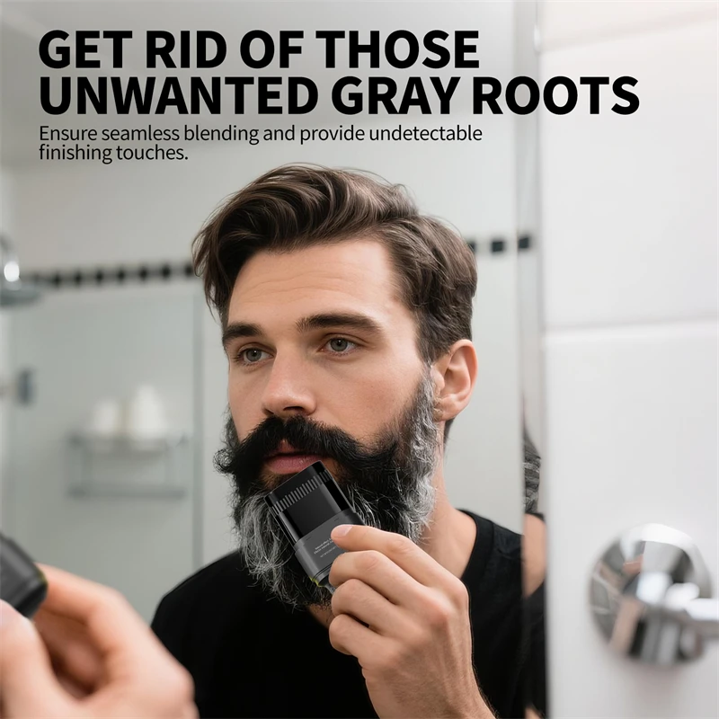 عصا شعر مكونة من 3 ألوان، قطعة أثرية لتغطية الشعر الرمادي بدون فقدان اللون، عصا صبغ الشعر للاستعمال مرة واحدة، جذور الشعر وصبغ الشعر واللون #4