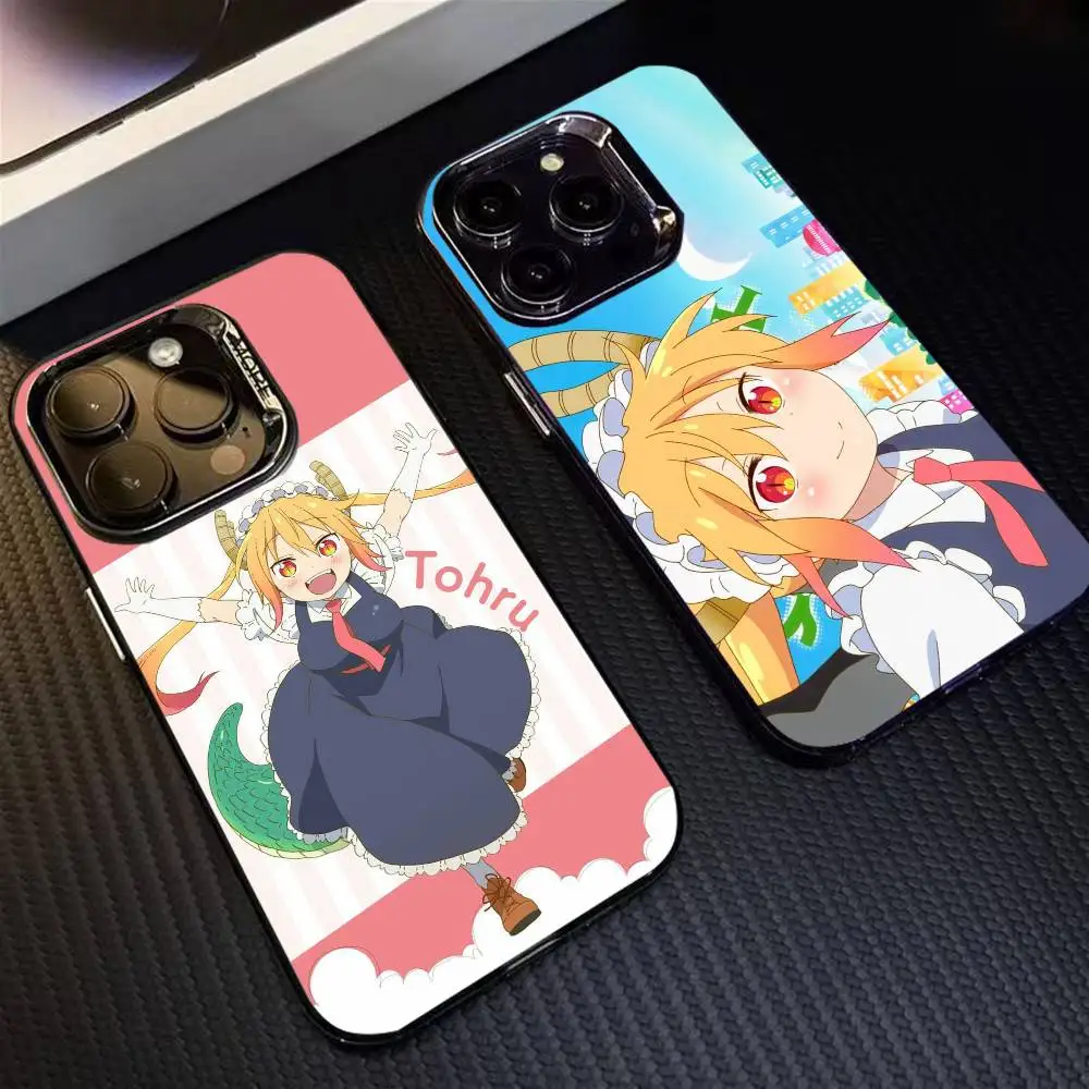 

Tohru D-Dragon M-Maid Phone Case For iPhone 16 17 15 14 12 13 Pro Max Black Color Shockproof Cover