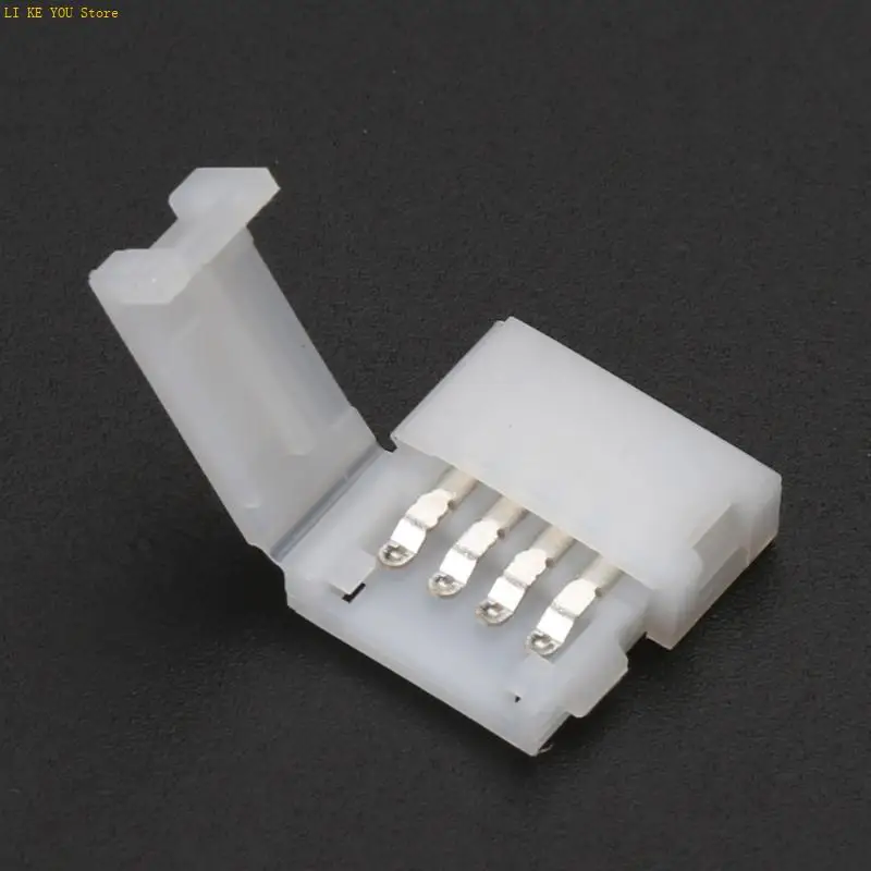W3JE 솔더리스 클립 온 커플러 커넥터 4 핀 10mm 5050 RGB LED 스트립 라이트