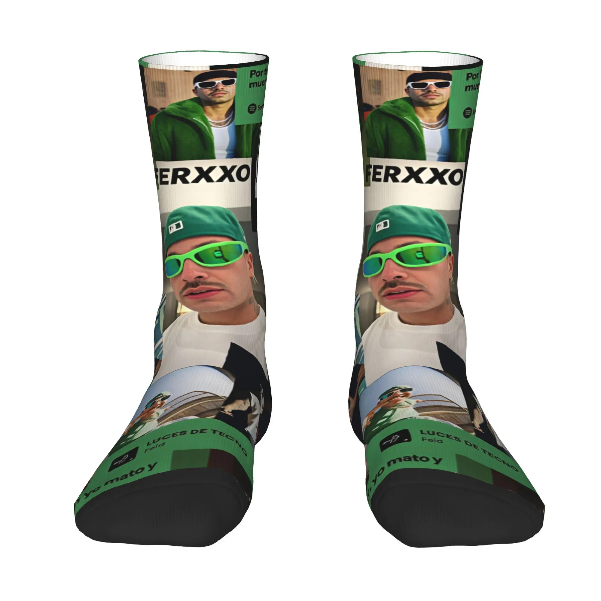 Colombian F-Feids f-Ferxxos Rapper Rap Music Singer Dress Socks Men Women Warm Fashion Novelty  Crew Socks