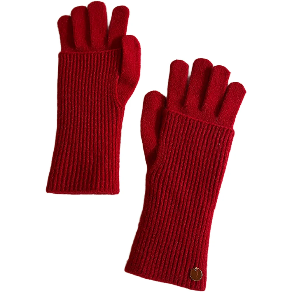 Warm Breathable Winter Gloves for Women Constructed with Wool Mix and Equipped with Detachable Mitten Cover for Wear
