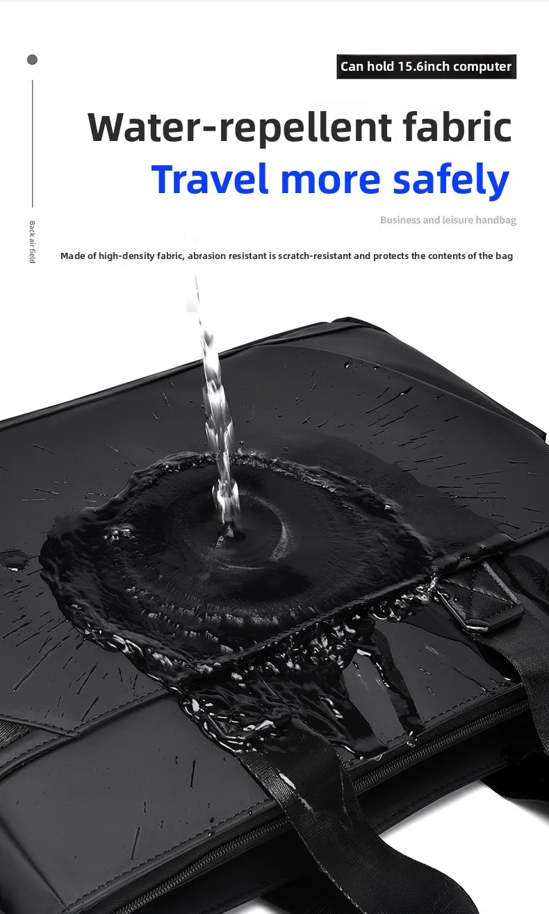 الكمبيوتر المحمولة حقيبة رجالية رجال الأعمال حقيبة يد ذات سعة كبيرة مؤسسة المشتريات تعزيز هدية حقيبة كروسبودي للرجال #5