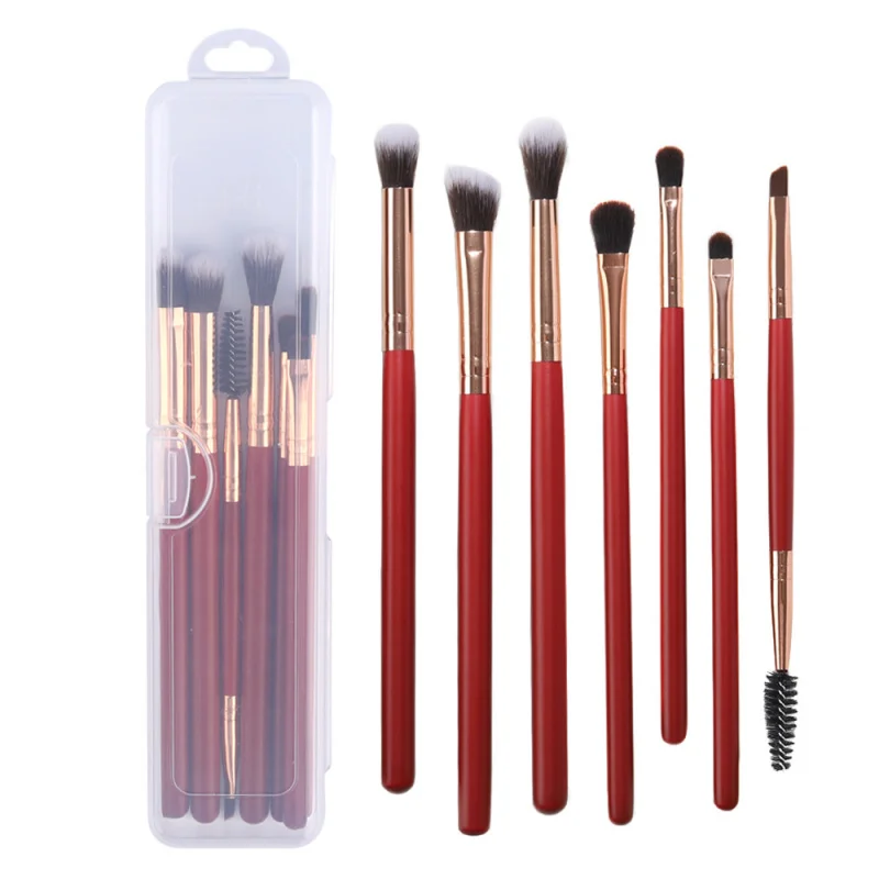 RANCAI7Eyeshadow Fiber Hair Set completo Pennelli per trucco occhi Pennello per eyeliner Correttore per sopracciglia