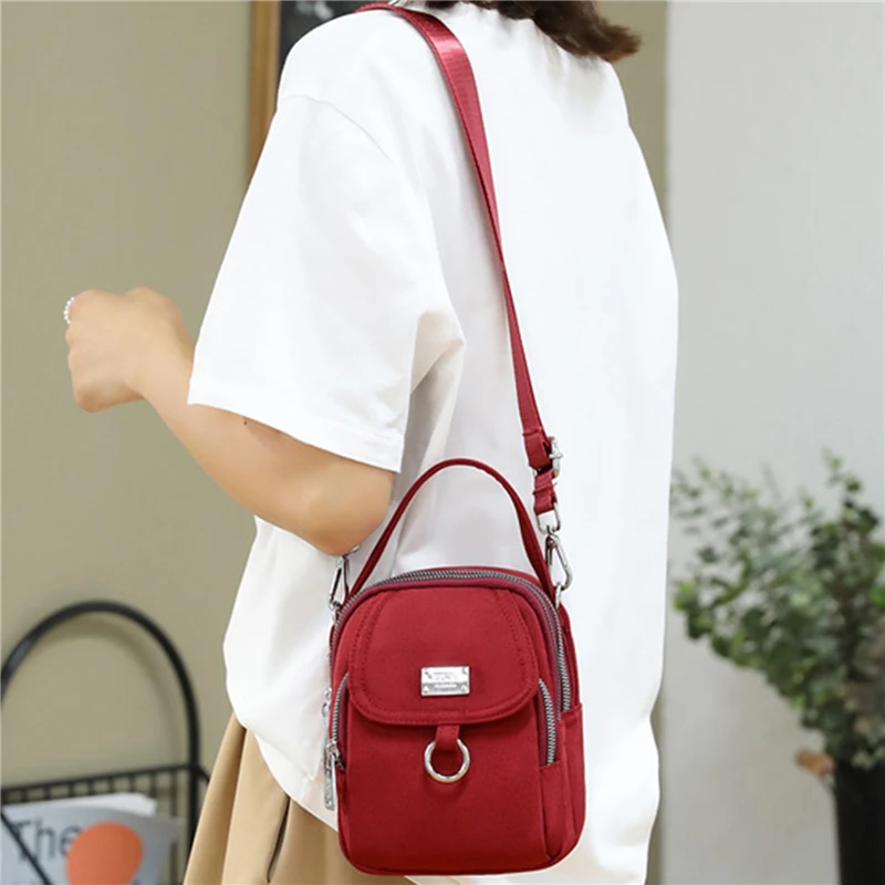 Sac à main en tissu durable pour femme, mini sac à main pour téléphone, sac à bandoulière à fermeture éclair, haute qualité, nouveau, 2023