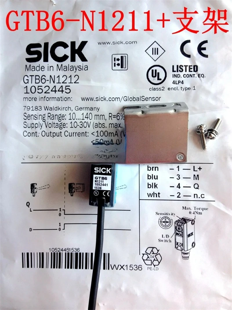 

1PC Sick New Original Genuine Photoelectric Sensors GTB6-N1211 N1212 GTB6-P1211 P1212