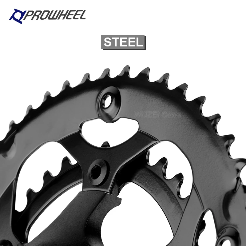 Prowheel Ounce-421 110BCD 170MM 34/50t Road Bike Crankset Crank BB68 BB86 Hollow One Ultra Light Suitable For 8/9/10 Speed