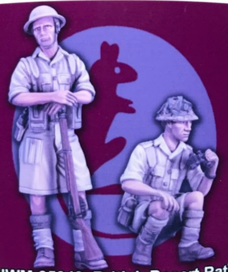 1/35 Scale modeling British Army 2 People Resin Figure Soldier Assembled Model Kit Unassembled and Unpainted Diorama Toy