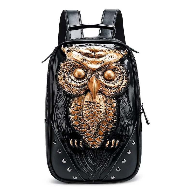 Male Female Backpack 3D Animal Head Personalized Bag Students\' School Backpack Large Capacity Casual Travel Bag