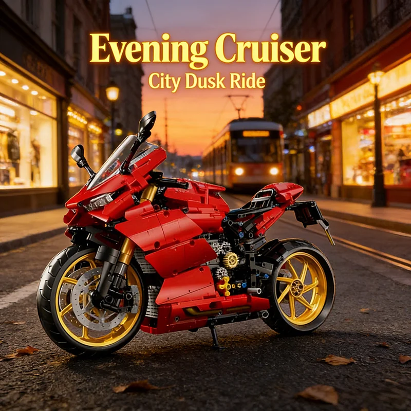 

1809pcs Motorcycle DIY Building Kit Compatible for & Complex Model Display Suitable Birthday Gift for Collectors