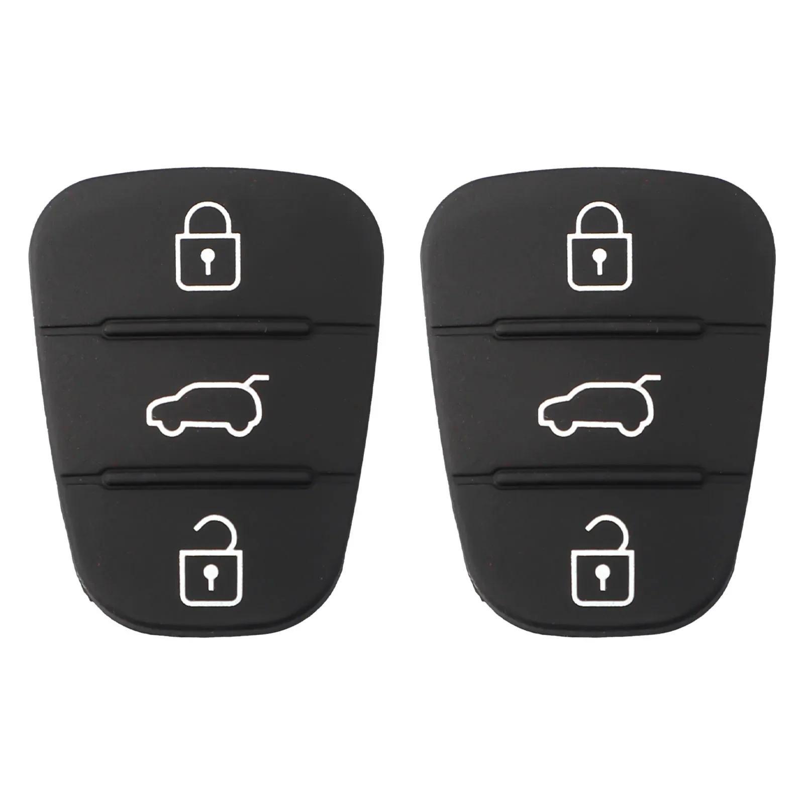 

2x Remote Car 3 Buttons Key Fobs Case Rubber Shell Black For Hyundai I10/I20/I30 For KIA CEE'D CAR 2012 Key Rubber Button Pads