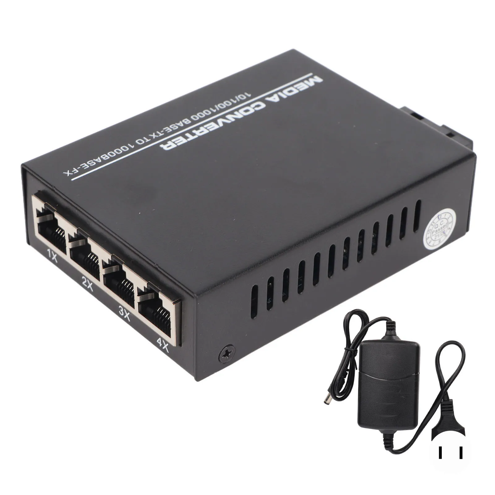 

Professional Ethernet Media Converter Tx1310nm/Rx1550nm 10/100/1000M Single Fiber Singlemode DC5V1A Fiber to Ethernet Converter