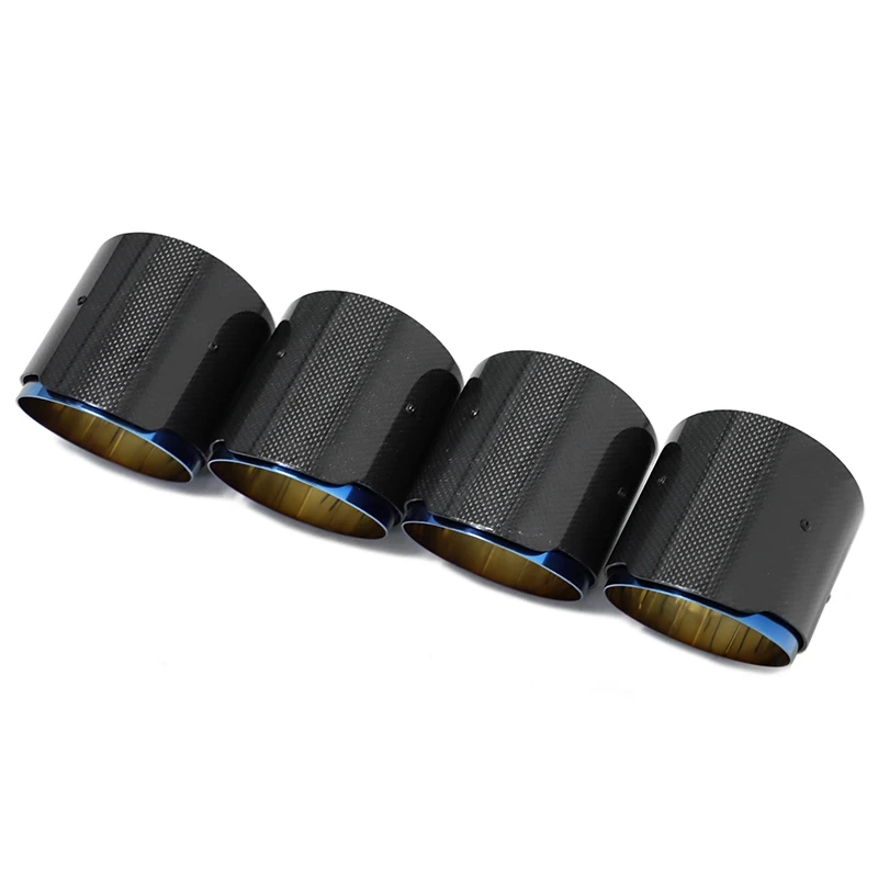 4pcs/lot Car Exhaust Tip For BMW X3M X4M F97 F98 Muffler Tip Carbon Fiber Exhaust Pipe Direct Plug Nozzle Tailpipe