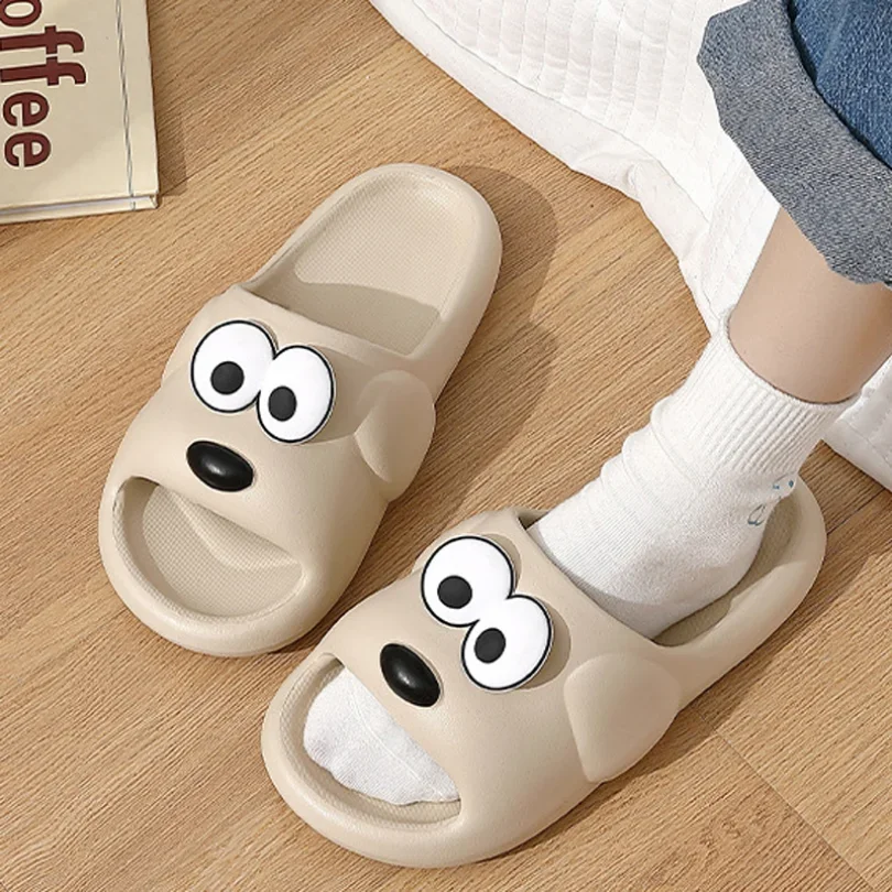 Woman House Slipper Cloud Dog Cartoon Cute Funny Puppy Sandals Men Summer Flip Flops Beach Slides Home Shoes Eva Female Male