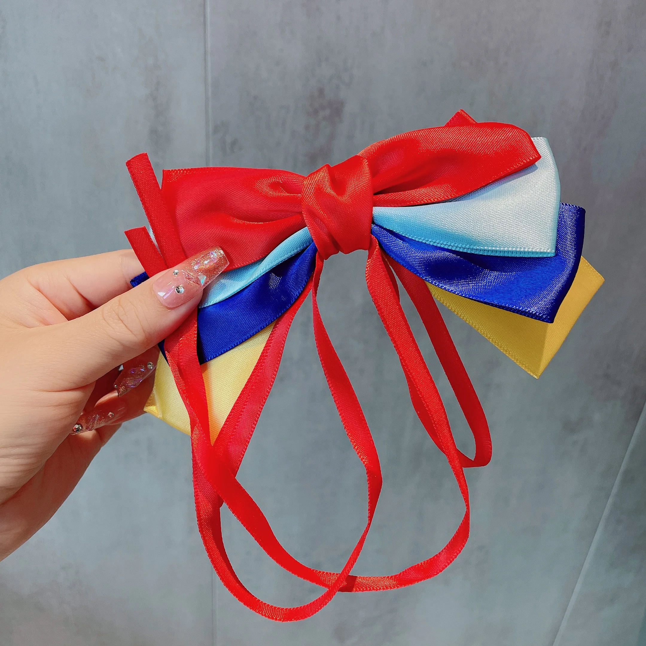 Korean version of the new Snow White Hairpin Super Fairy Girl Bow Ribbon Hairpin Hairpin Exquisite Clip