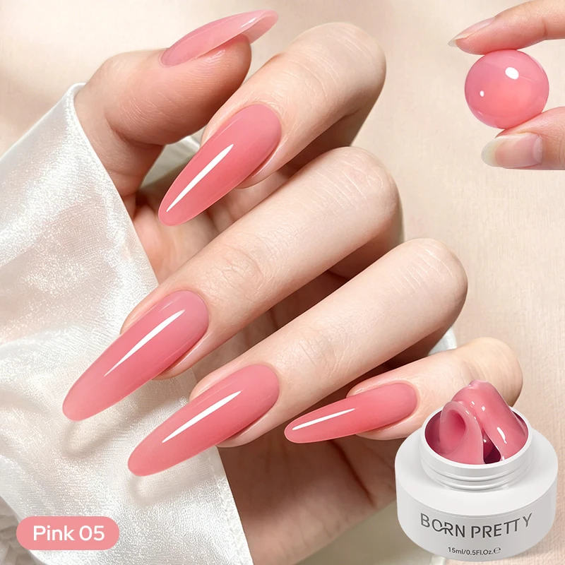 BORN PRETTY 15 ml klares, antihaftbeschichtetes Handverlängerungsgel, 3D-Shaping, Sculpting, Carving Nail Art, festes Hartgel für künstliche Nägel