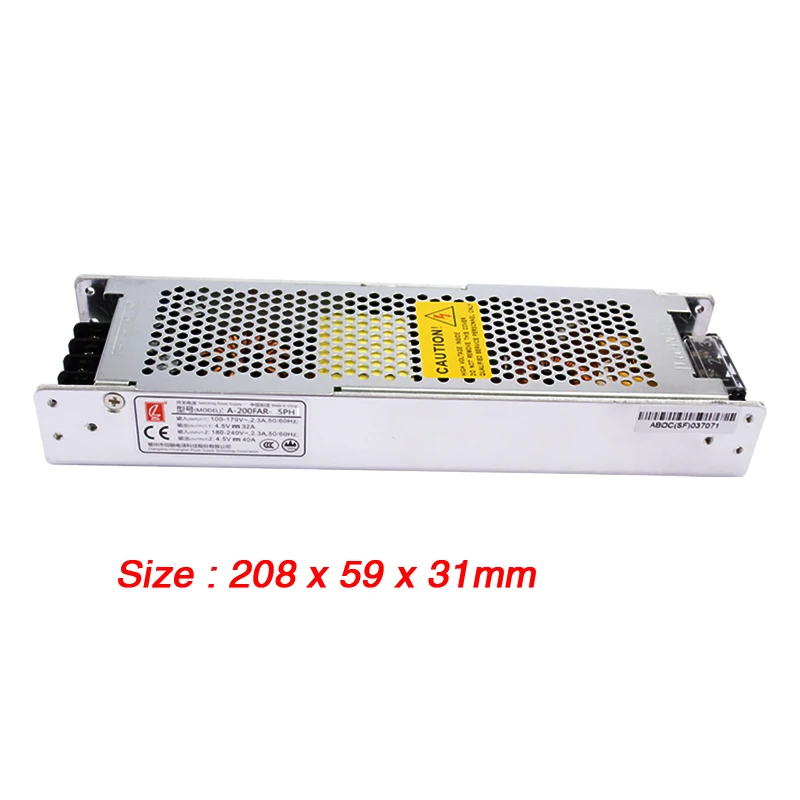 AC90V~AC264V Wide voltage to 5V 40A 200W / 5V 60A 300W Chuanglian Power Supply A-200FAR-5PH /  A-300FAR-5 For LED Display Screen