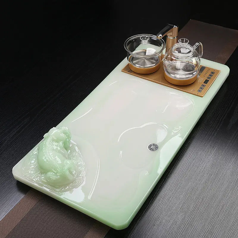 Luxury Long Tea Tray Living Room Green Tableware Kitchen Chinese Valet Office Pot Tea Tray Decorative Bandejas Home Products