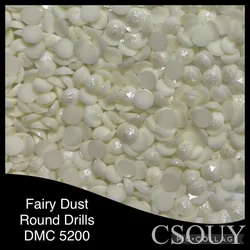 Round Fairy Dust Drills 5D Diy Diamond Painting Cross Stitch Embroidery Rhinestones Shiny 5D Mosaic Colorful Mosaic Fairy Stone