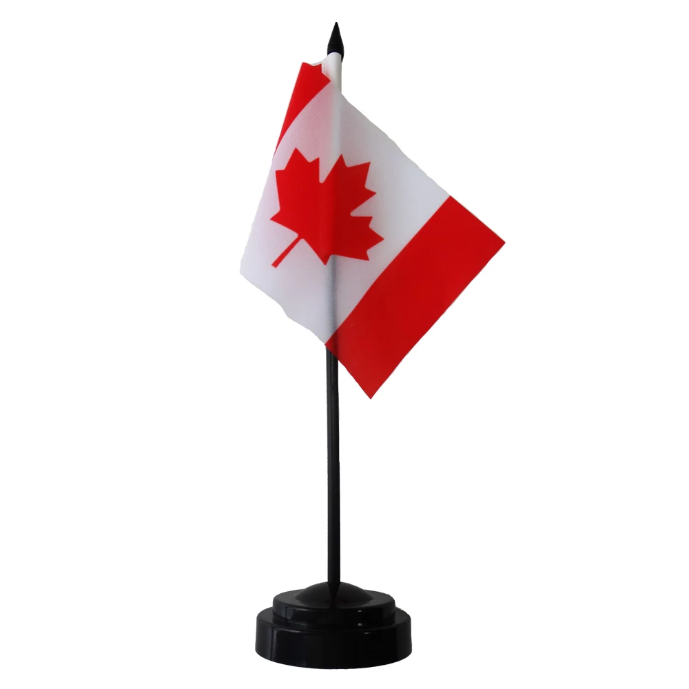 Canada Desk Flag 4x6inch Conference Negotiation Flag Product Display Office Top Desk Ornaments Flags