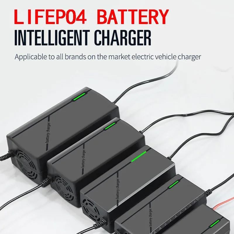 LiFePo4 Charger 12V 24V 5A 10A Car Battery Charger 110-220V Smart Motorcycle Battery Charger 14.6V 29.2V Fast Charger For Car