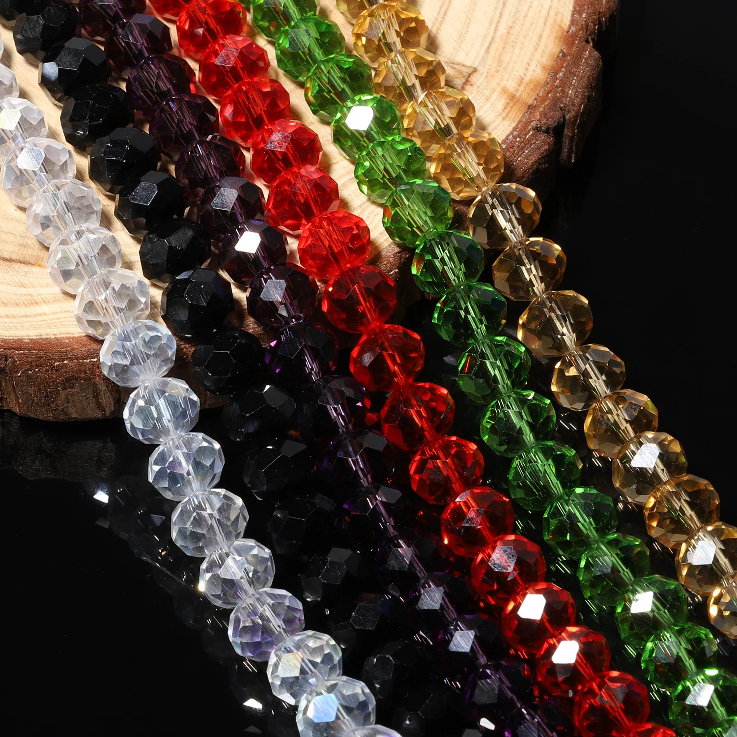 4/6/8/10/12mm Austria Faceted Crystal Glass Beads Halloween Color Loose Spacer Beads For Jewelry Making DIY Bracelet Necklace