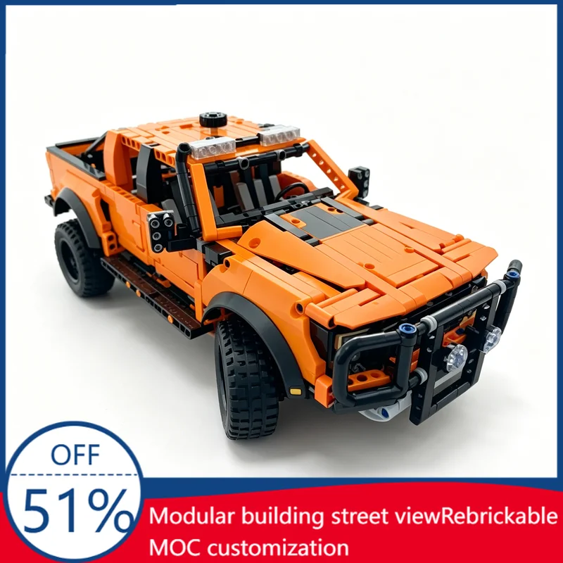 

NEW 1553 PCS Customize MOC 42126 Ford Raptor Add-On Pack Ford F-150 Off-Road Truck Building Blocks Assembly Educational Toy Gift