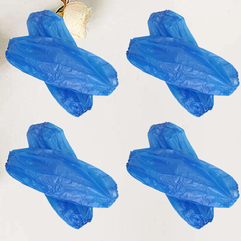 

300 шт. пластиковые защитные чехлы для рукавов, одноразовые водонепроницаемые чехлы для рук, маслостойкие нарукавники для чистки кухни, универсальные, удобные для ношения