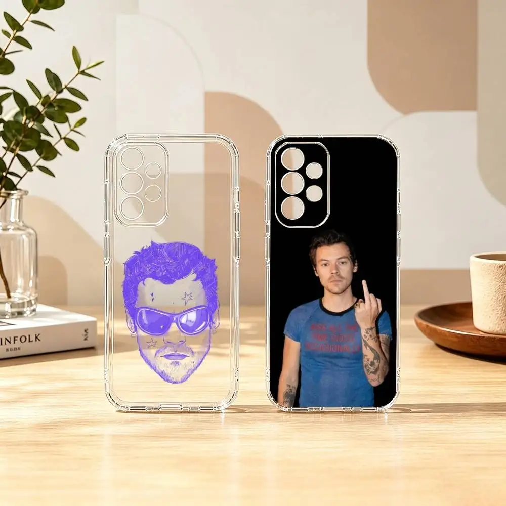 S-Singer Harry S-Styles Gift Phone Case Transparent Silicone Soft For Samsung S25,S24,S21,S22,S23,S30,Ultra,S20,Plus,Fe