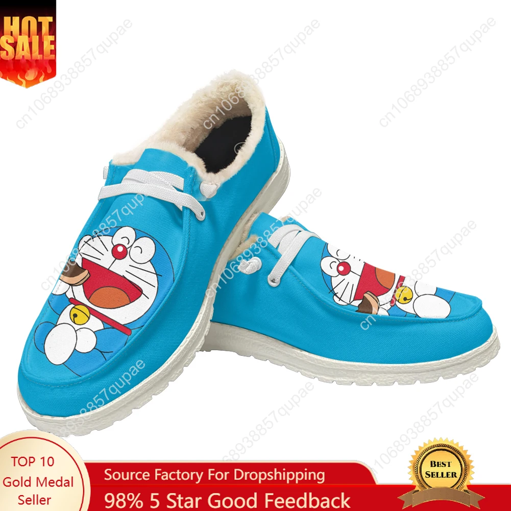 

Doraemon Plush Flat Shoes Cartoon Cute Men Women Teenager Outdoor Sneakers Lightweight Shoes Custom Shoes Footwear Made Shoe