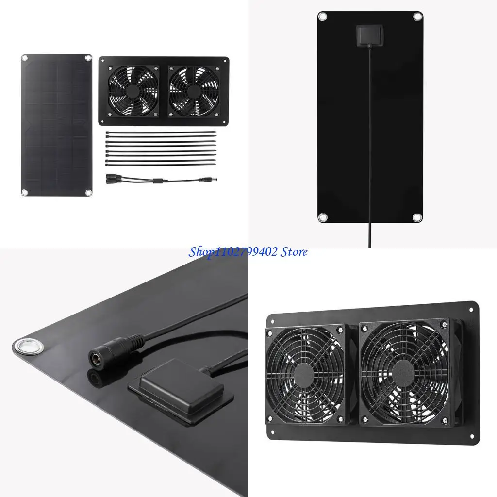 547F Solar plate Powered Fan Air Extractors Replacement Ventilation Solar Shed Fan