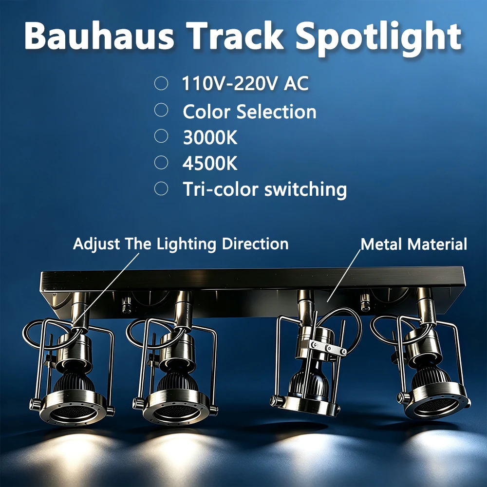 Tri-Color Switching Mode Focus COB Downlight LED Ceiling Light 110V 220V Tracking Lighting Bar Shopping Mall KTV Coffice Shop