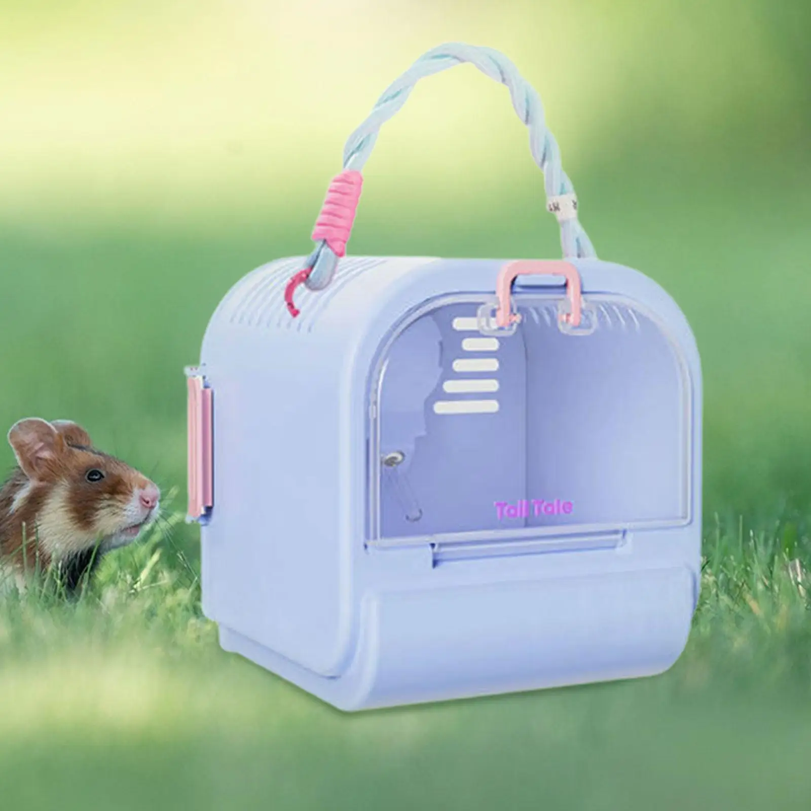 Jaula de viaje para hámster, estuche de transporte portátil para ratas, conejitos, planeador de azúcar