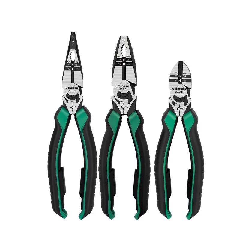 Multi functional household diagonal pliers, pointed nose pliers, labor-saving wire stripping and wire splitting pliers