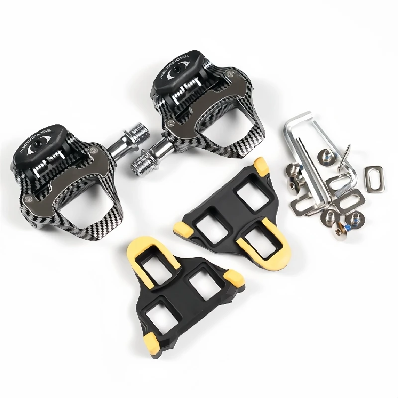 

Carbon Fiber Road Bike Pedals - Ultra Lightweight, Fit SHIMANO SPD/LOOK KEO Cleats | High-Performance Clipless Pedals