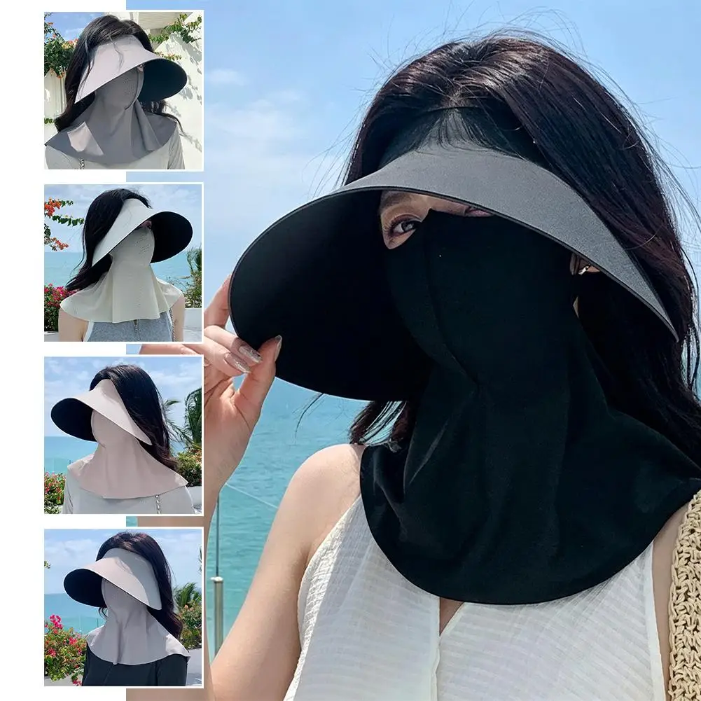 UV-Gesichtsbedeckung für Damen, Sommer-Gesichtsbedeckung UPF 50+, Nackenschutz, Sonnenschutz, UV-Schutz, Radfahren, atmungsaktiv und Sonnenschutz – Detail 1
