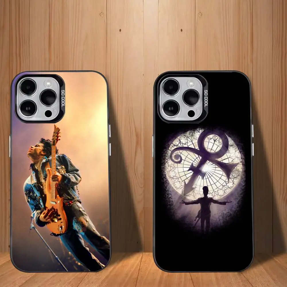 حافظة هاتف Prince R-Rogers N-Nelson لهاتف iPhone 17,16,15,14,13,12,11,Mini,Pro,SE,MAX غطاء أبيض غير لامع مقاوم للصدمات