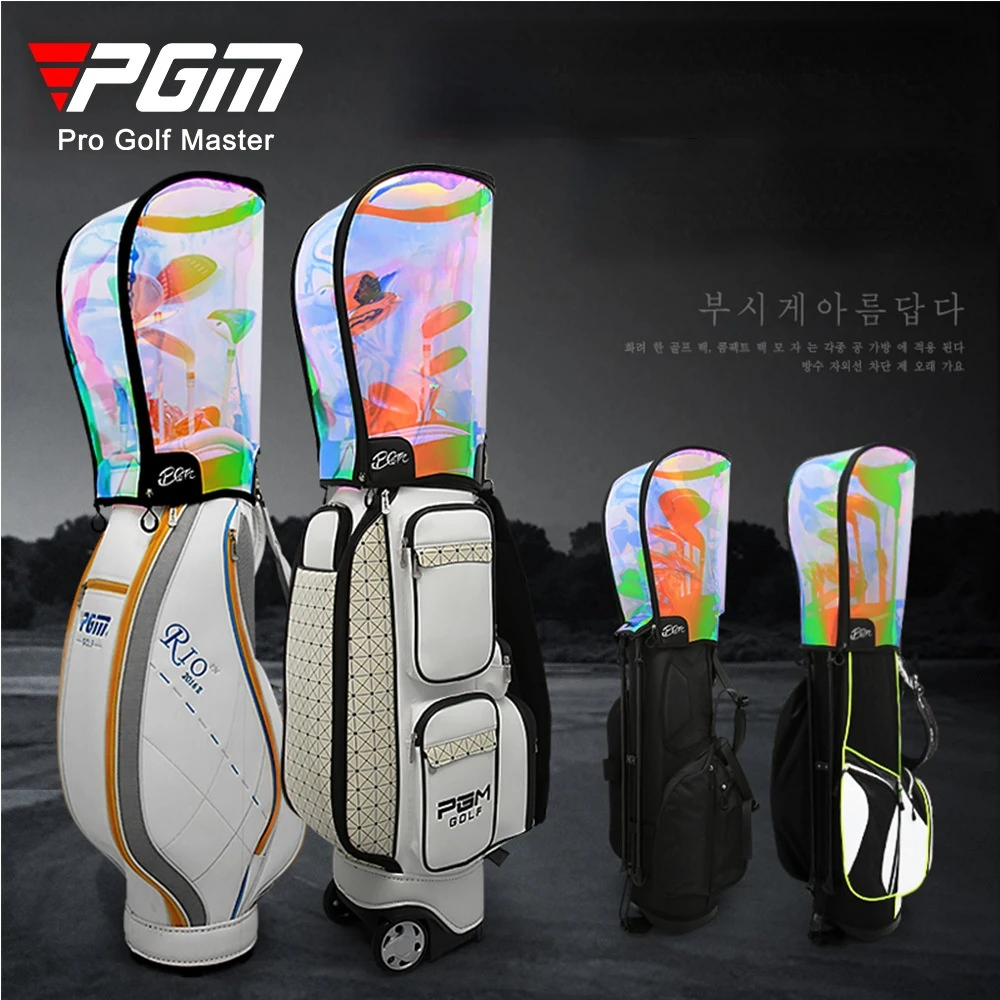 PGM Universal Golf Bag Cap Waterproof Dustproof Protect Hat Cover Adjustable Magic Stick Laser Colorful Transparent QB072