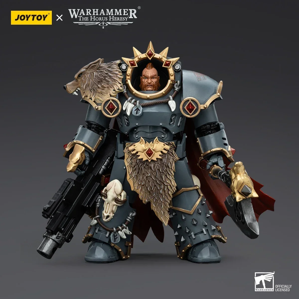 1/18 Actiefiguren Warhammer De Horus Heresy Space Wolves Legioen Praetor met Power Axe Combat Shield Anime Model Jongen Geschenken