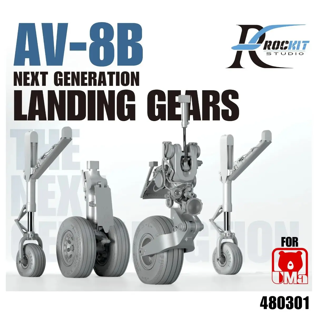 ROCKIT 480301 1/48 AV-8B Harrier Next Generation 3D-Print Landing Gears(FOR UMA D1001)