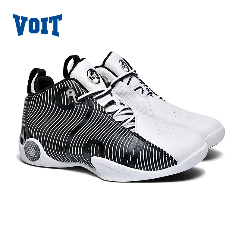 VOIT Tai Chi Professional Basketball Shoes Men Cushioning Anti-slip Field Combat High-top Sneakers Anti-rollover porous Sneakers