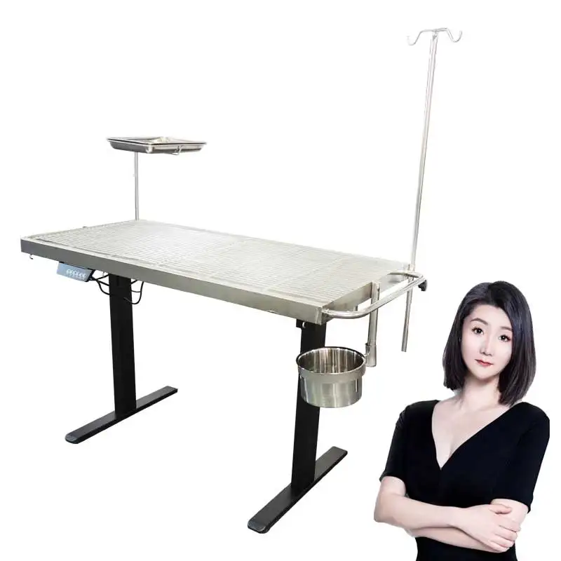 Stainless Steel Mesh Tray Removable Vet I -shaped Table Electric Lifting with Reusable Feature for Animal Dogs