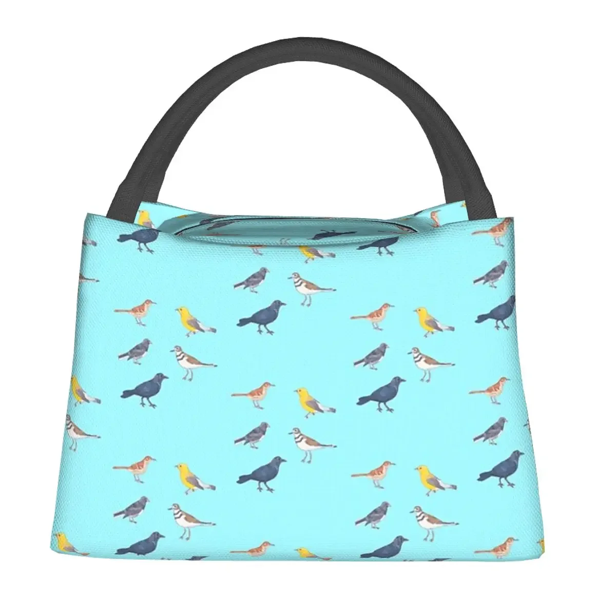 North American Bird Pack Lunch Bags Insulated Bento Box Lunch Tote Resuable Picnic Bags Cooler Thermal Bag for Woman Student