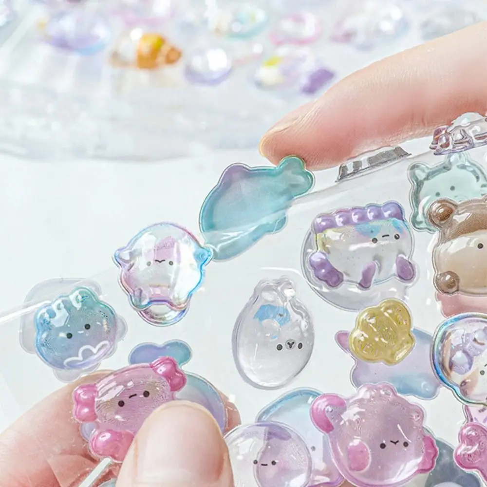 Funny Cute 3D Decor Stickers Aesthetic Kawaii Candy Animal Drop Sticker Diary Album DIY Toy Stickers Gift