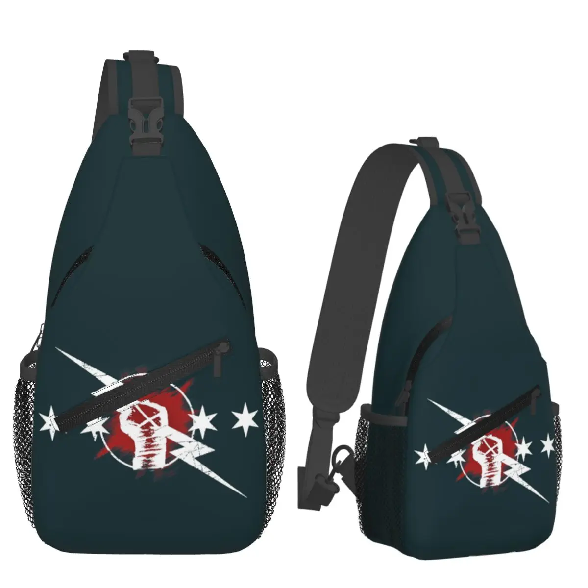 

CM Punk WWE Chest Bag Men Sling Crossbody Backpack Chest Bag Traveling Hiking Daypack Shoulder Bag