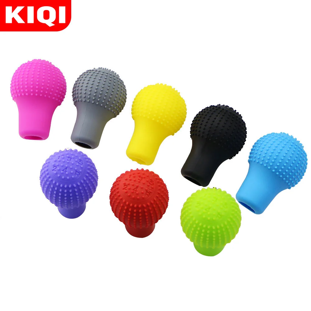 Manual Silicone Gear Shift Head Knob Cover MT Shift Knob Covers Sleeves Case Skin Protector Car Styling Accessories