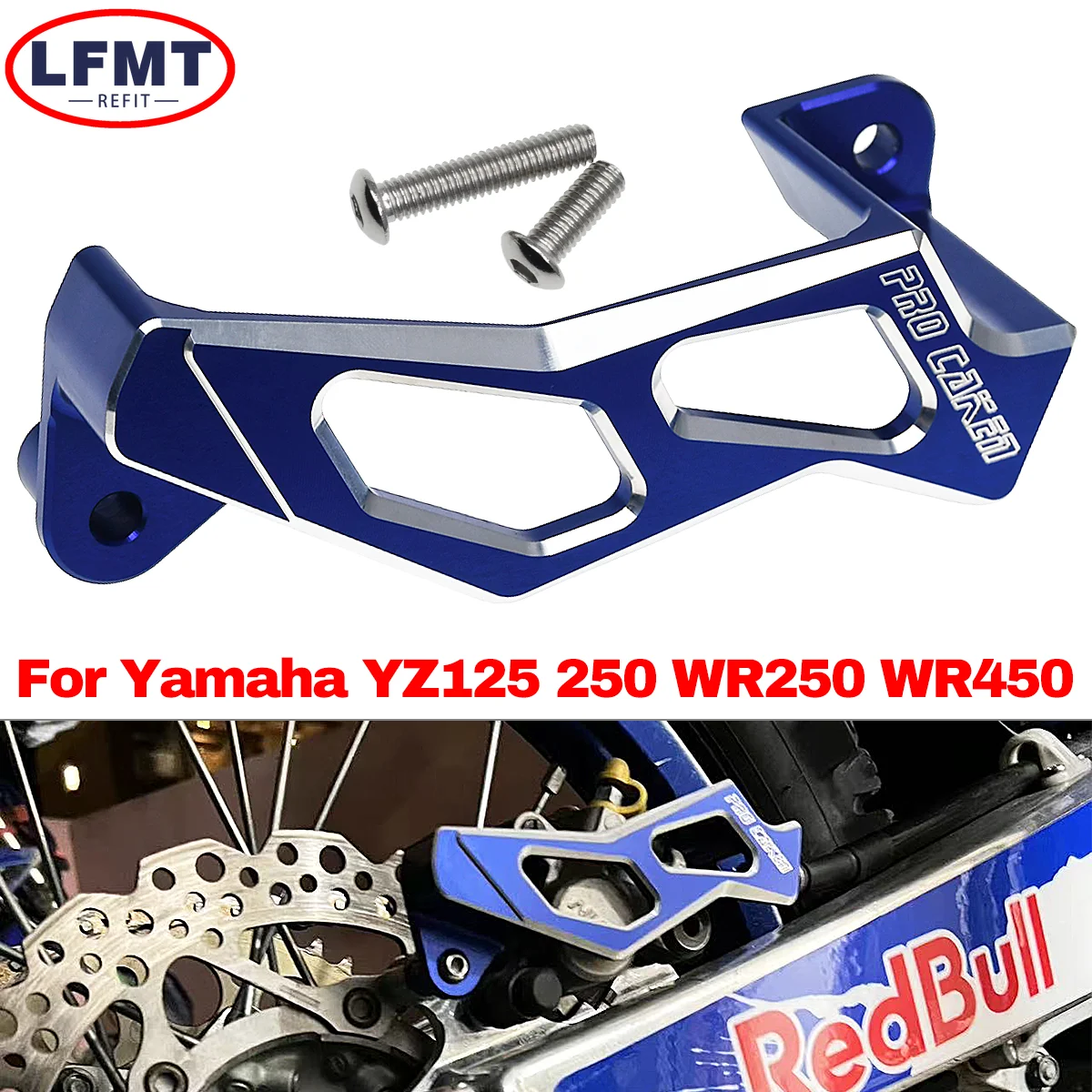 For Yamaha YZ125 YZ250 YZ250F YZ450F WR250F WR450F YZ WR 250F 450F 2006 2007-2023 Motorcycle Rear Brake Caliper Guard Protector