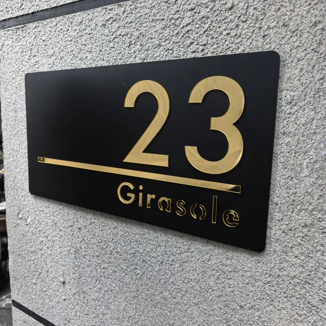 Luxury house wall sign, custom custom text,stylish acrylic sign,acrylic plaque,personalized house door number,vintage door numbe
